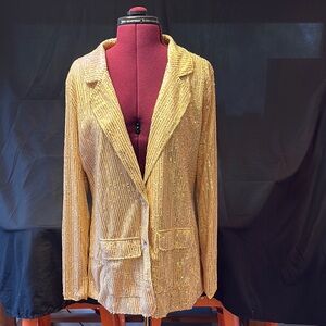 Gold Sequin Women's Blazer